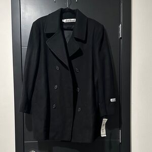 Alfred Dunner 100% Wool Black Coat Women's